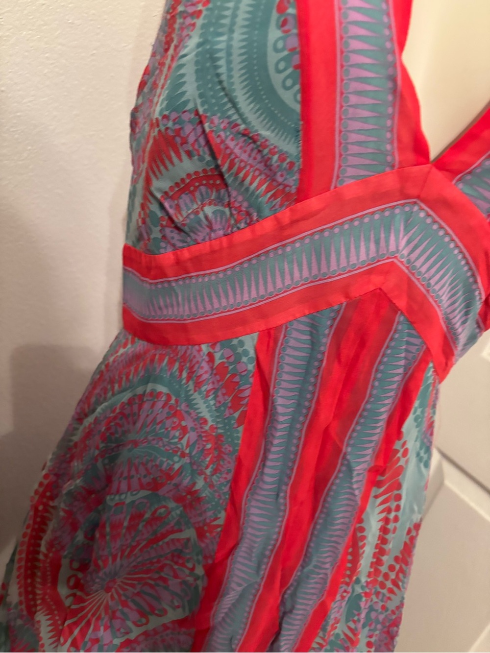 BCBGMaxAzria Halter silk Dress 8 - Picture 4 of 7